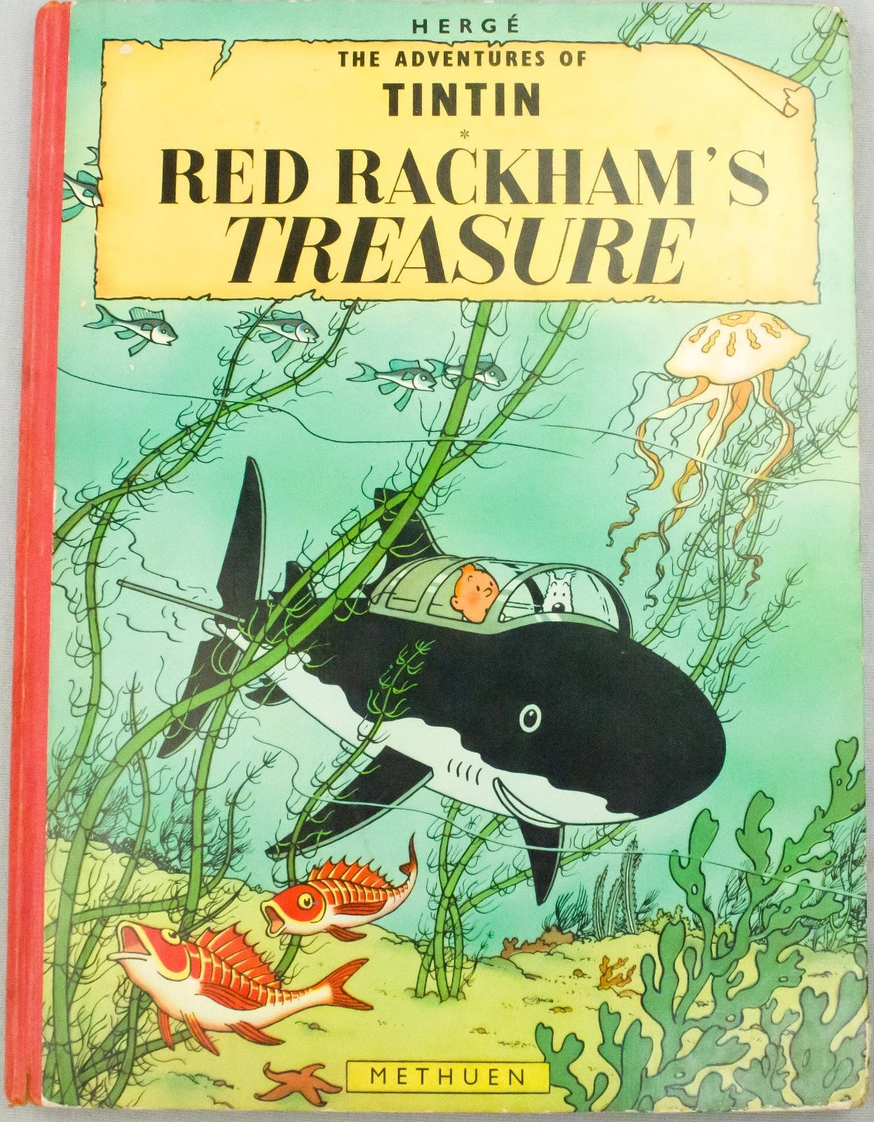 Red Rackham's Treasure - Methuen 1959 UK 1st Edition Hardback Tintin book by Herge EO