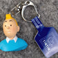 Moulinsart Toy Keyring: Tintin bust 3.5cm Height 42314 Official Tintin Figure Key Ring