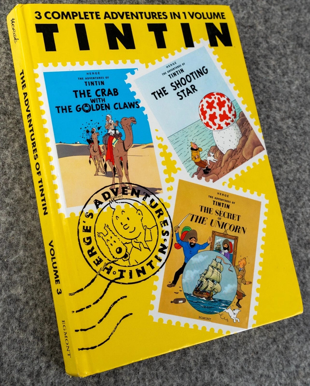 Tintin 3 in 1 Volume 3 - 1991 UK Egmont Hardback 1st Edition Comic Book