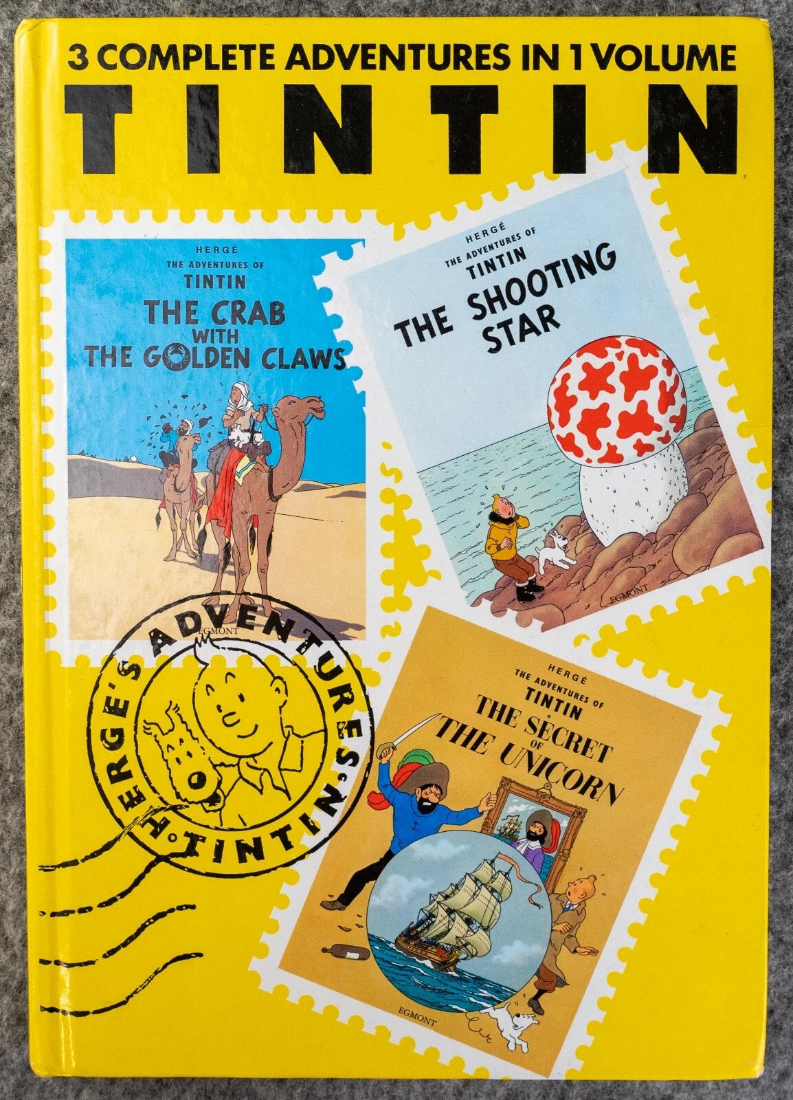 Tintin 3 in 1 Volume 3 - 1991 UK Egmont Hardback 1st Edition Comic Book