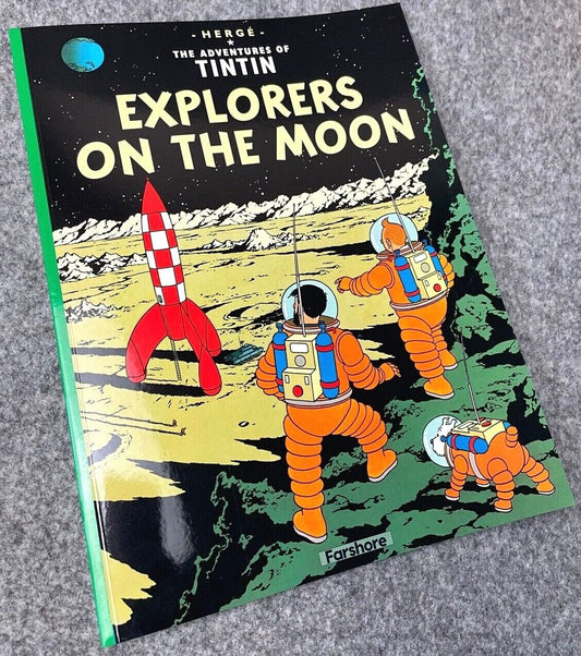 Explorers On The Moon - Tintin Farshore 2000s UK Edition Book Paperback Herge