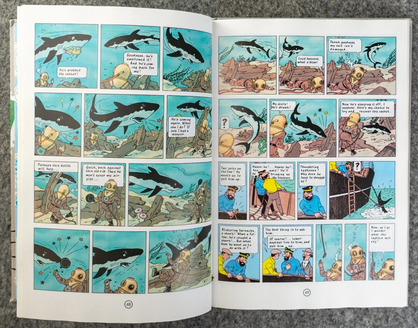 Tintin 3 in 1 Volume 4 - 1991 UK Egmont Hardback 1st Edition Comic Book