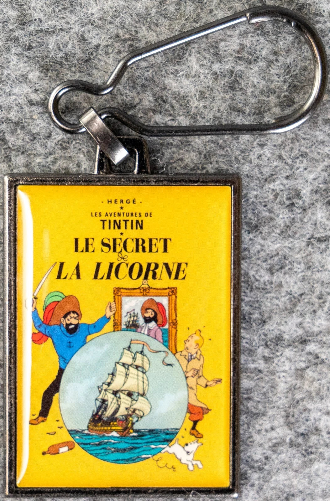 Moulinsart Tintin Title Cover Keyring 42536 - The Secret of the Unicorn Metal