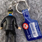 Moulinsart Toy Keyring: Haddock Surprised 8cm Height 42435 Official Tintin Figure Key Ring