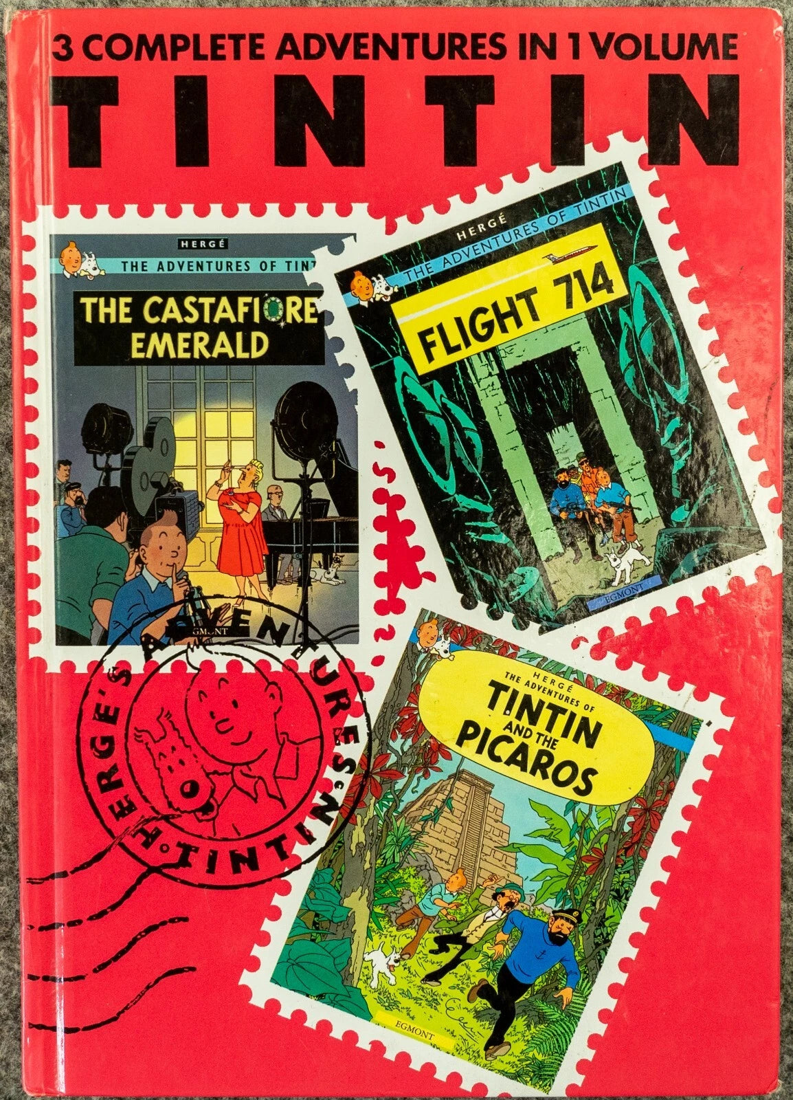 Tintin 3 in 1 Volume 7 - 1992 UK Egmont Hardback 1st Edition Comic Book