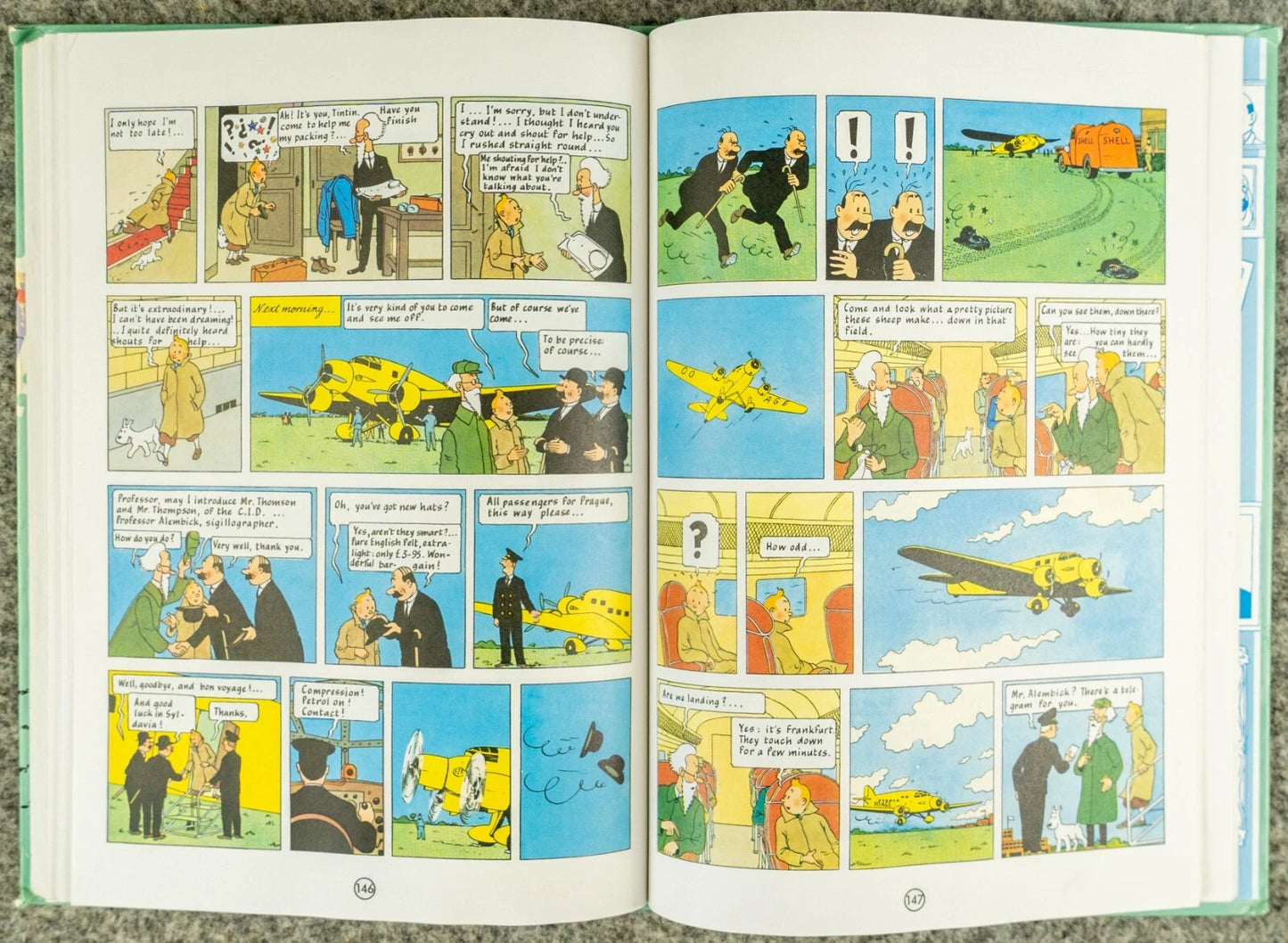 Tintin 3 in 1 Volume 2 - 1990 UK Methuen Hardback 1st Edition Comic Book