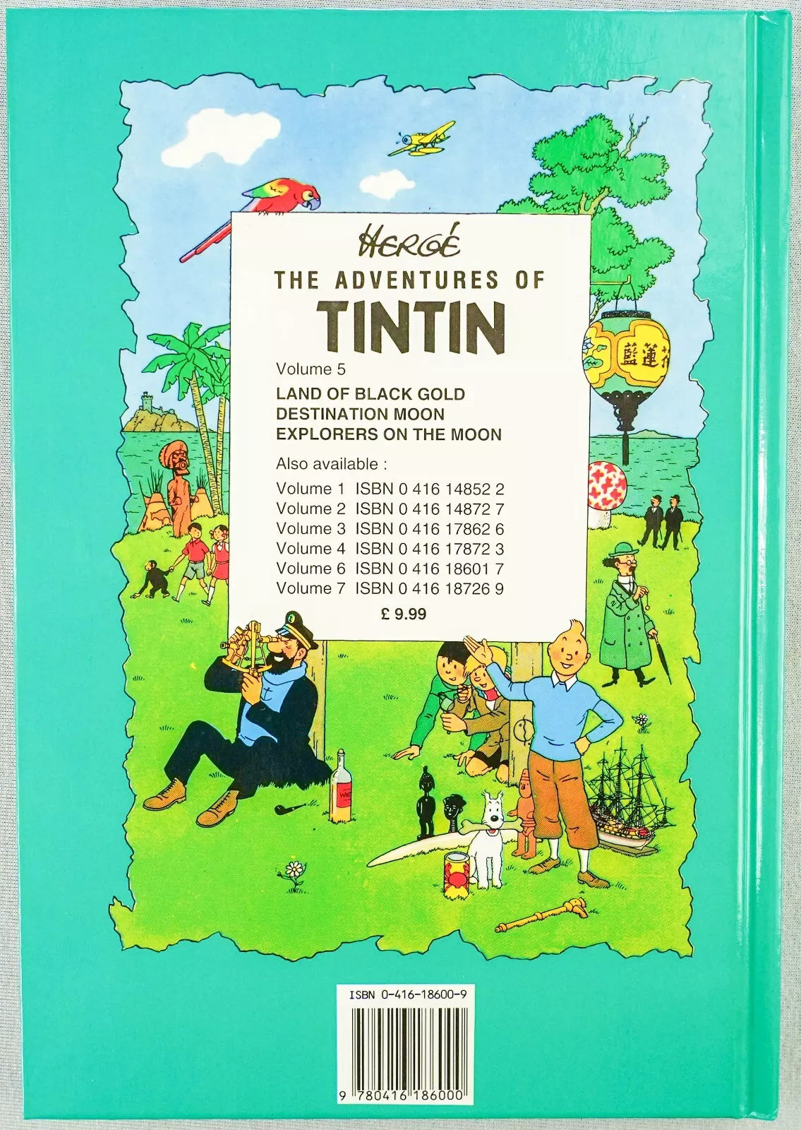 Tintin 3 in 1 Volume 5 - 1992 UK Methuen Hardback 1st Edition Comic Book
