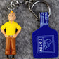 Moulinsart Toy Keyring: Tintin in Yellow 8cm Height 42466 Official Tintin Figure Key Ring