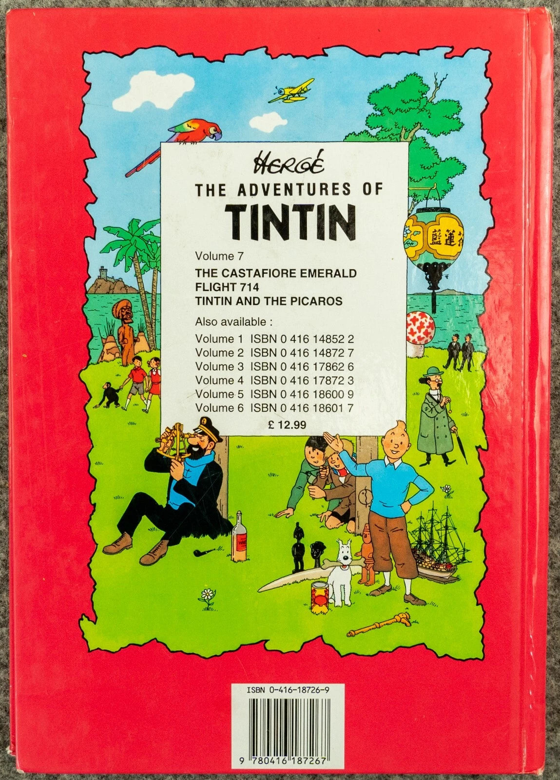 Tintin 3 in 1 Volume 7 - 1992 UK Egmont Hardback 1st Edition Comic Book