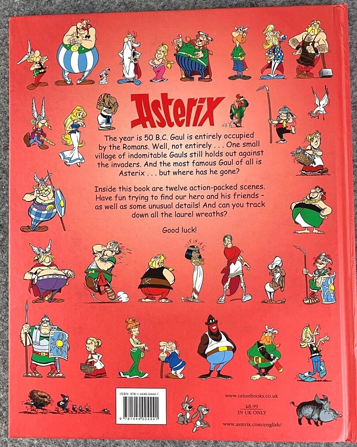Asterix Game Book: Where's Asterix? Orion Books 2011 UK Hardback Edition