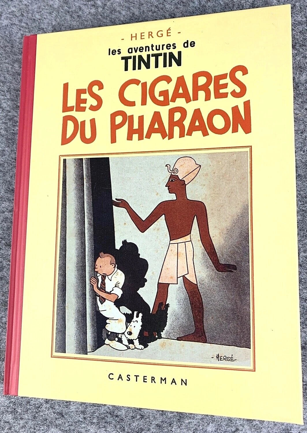 Les Cigares Du Pharaon Rare B&W MINI Facsimile French 1st Edition 1980s HB Tintin Book