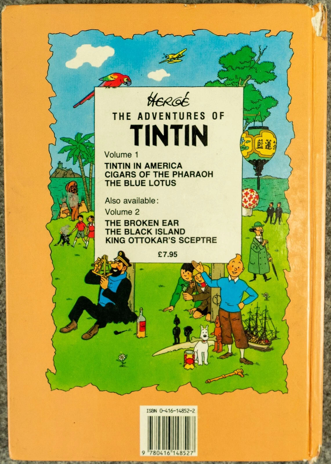 Tintin 3 in 1 Volume 1 - 1990 UK Methuen Hardback 1st Edition Comic Book