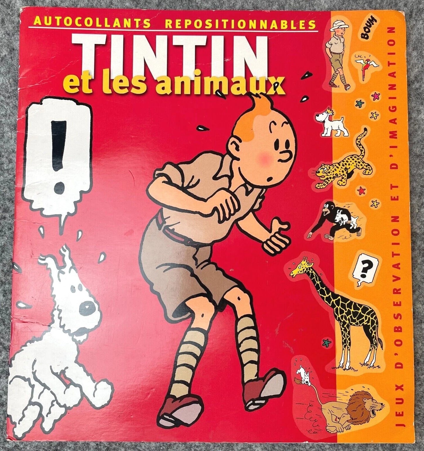Tintin et les animaux Rare LTD Release 2002 Tintin Sticker Book Editions Moulinsart
