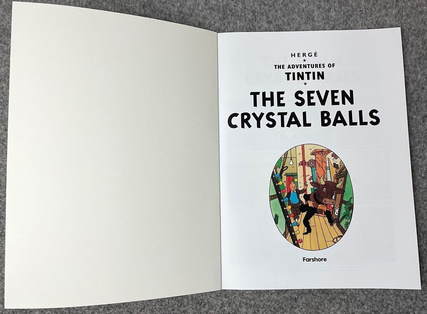 Seven Crystal Balls - Tintin Farshore 2000s UK Edition Book Paperback Herge