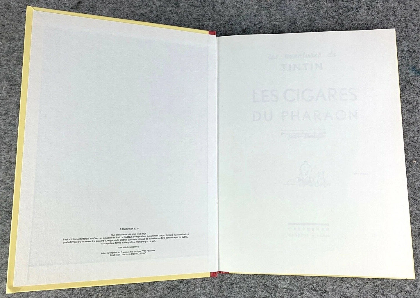 Les Cigares Du Pharaon Rare B&W MINI Facsimile French 1st Edition 1980s HB Tintin Book