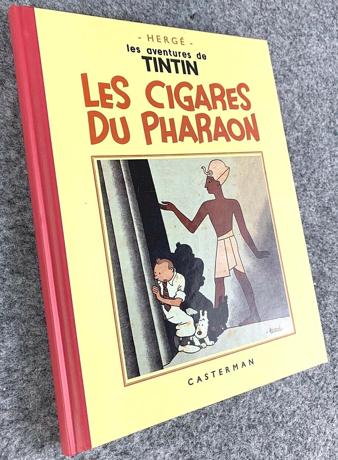 Les Cigares Du Pharaon Rare B&W MINI Facsimile French 1st Edition 1980s HB Tintin Book
