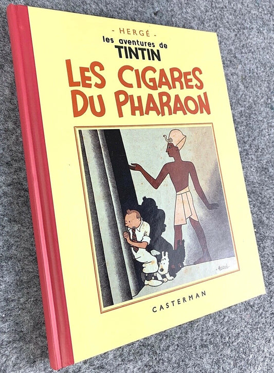 Les Cigares Du Pharaon Rare B&W MINI Facsimile French 1st Edition 1980s HB Tintin Book