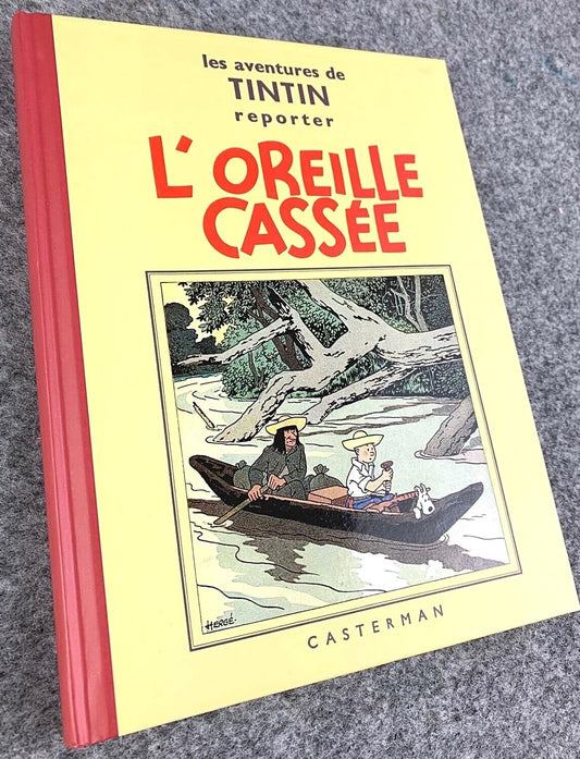 L'Oreille cassée Rare B&W MINI Facsimile French 1st Edition 1980s HB Tintin Book