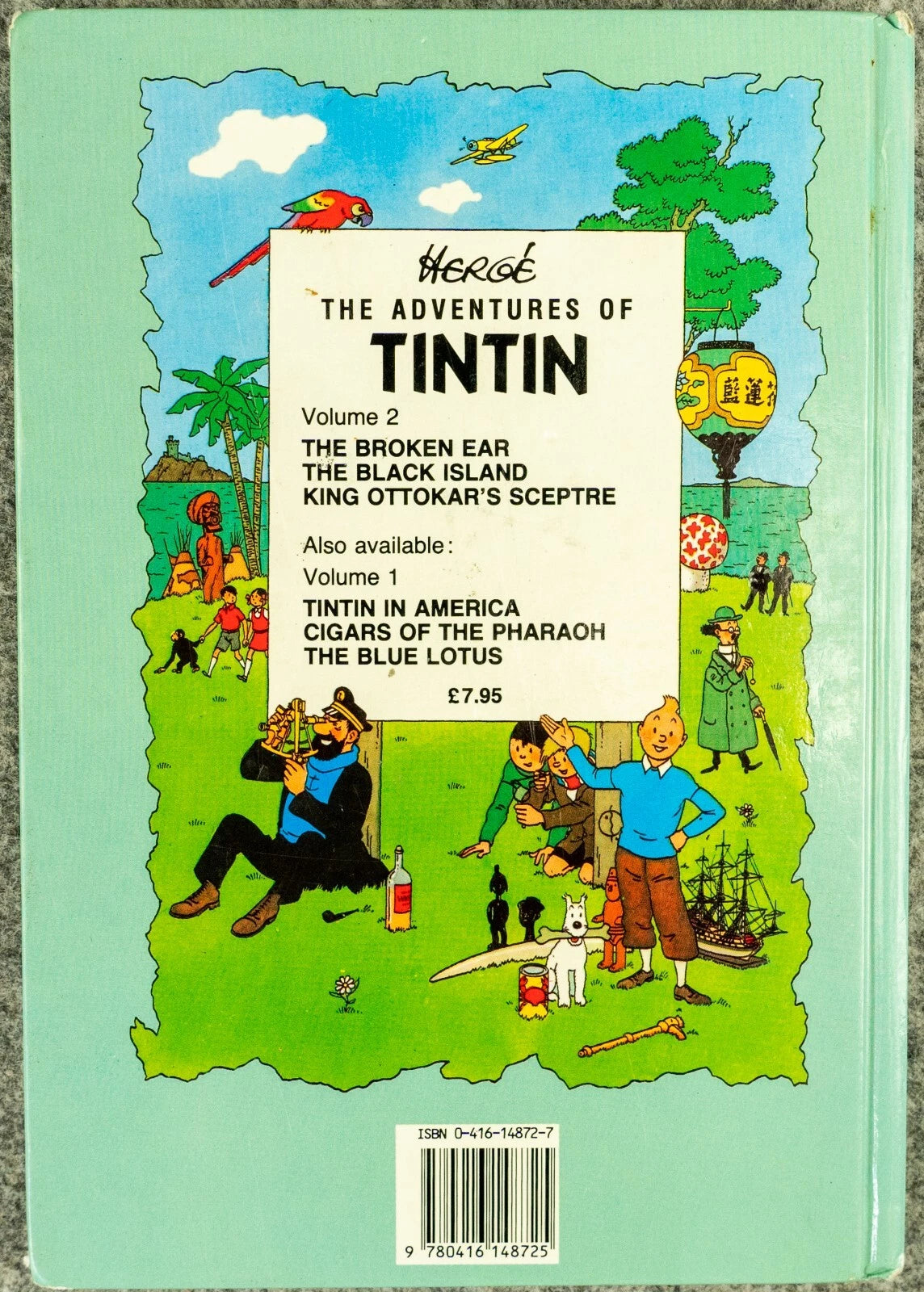 Tintin 3 in 1 Volume 2 - 1990 UK Methuen Hardback 1st Edition Comic Book