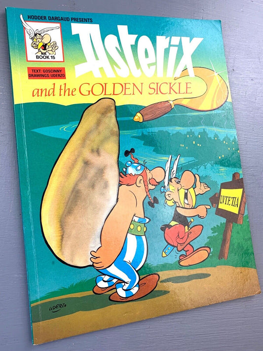 Asterix & the Golden Sickle - 1970/80s Hodder/Dargaud UK Edition Paperback Book Uderzo