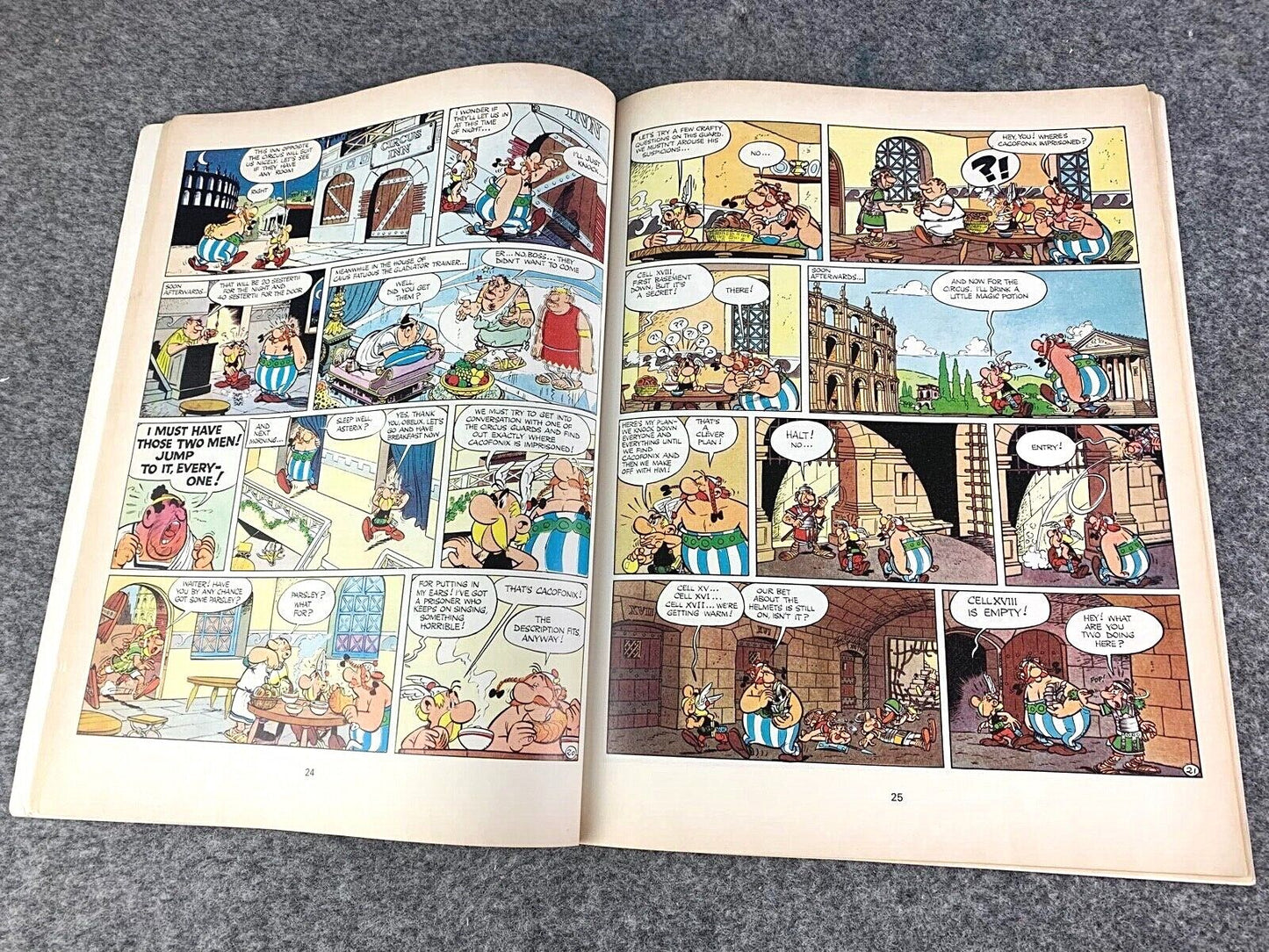 Asterix & the Gladiator - 1970/80s Hodder/Dargaud UK Edition Paperback Book Uderzo