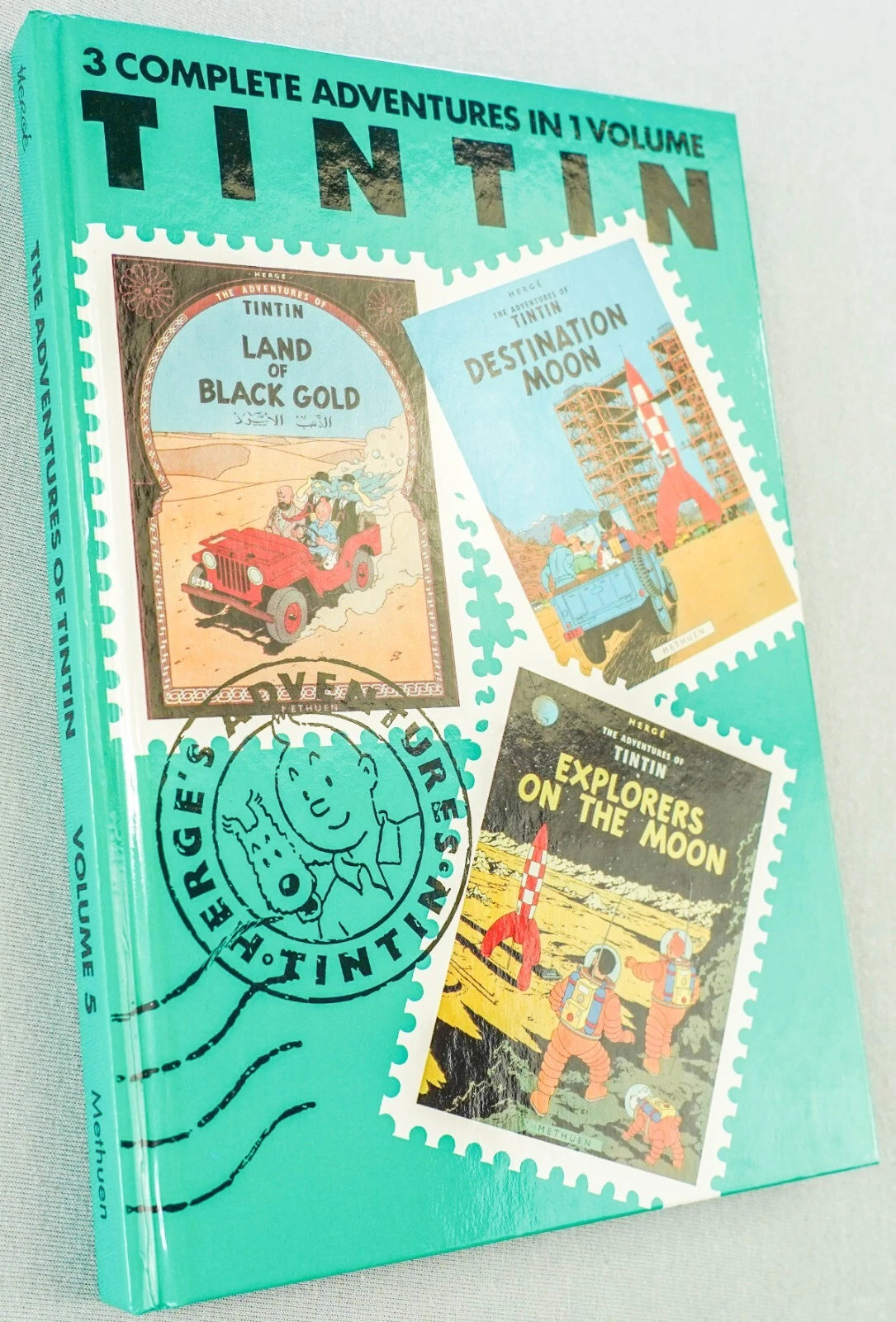 Tintin 3 in 1 Volume 5 - 1992 UK Methuen Hardback 1st Edition Comic Book