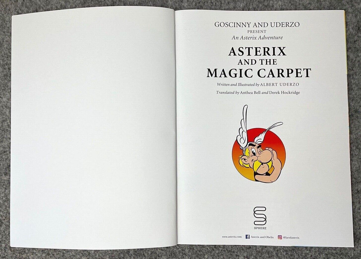 Asterix & Magic Carpet - 2000s Orion/Sphere UK Edition Paperback Book EO Uderzo