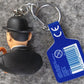 Moulinsart Toy Keyring: Thomson Bust 3.5cm Height 42317 Official Tintin Figure Key Ring