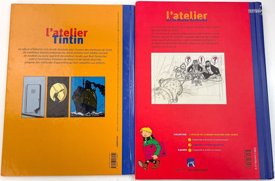 L' Atelier Tintin: Volumes 1 & 2 - Editions Moulinsart 2001/5 1st Edition Hardback Books