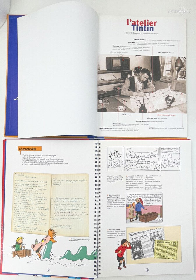 L' Atelier Tintin: Volumes 1 & 2 - Editions Moulinsart 2001/5 1st Edition Hardback Books