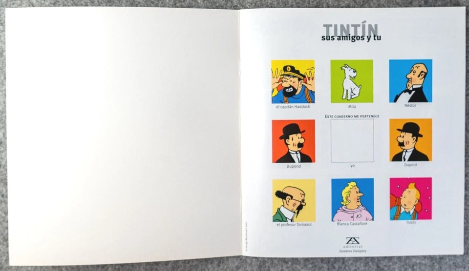 Tintin Yeti Rare LTD Spanish Release 2002 Tintin Sticker Book Editorial Zendrera Zariquie