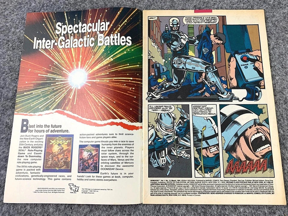 Robocop: The Future of Law Enforcement Issue 13 - Paperback 1991 Marvel Comic