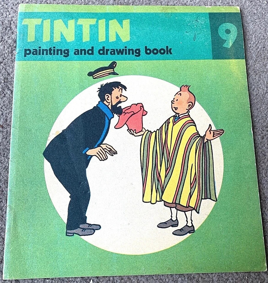 Volume 9 of 12 - Tintin Painting & Drawing Book Methuen 1977 1st Edition