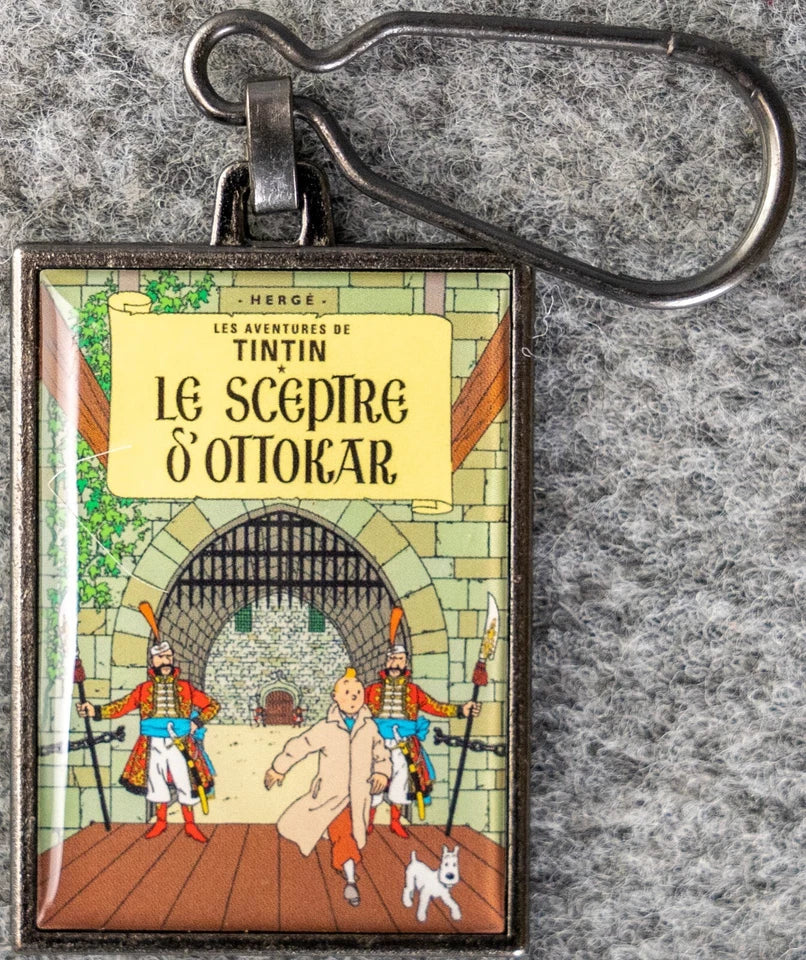 Moulinsart Tintin Title Cover Keyring 42531 - Ottokar's Sceptre Metal