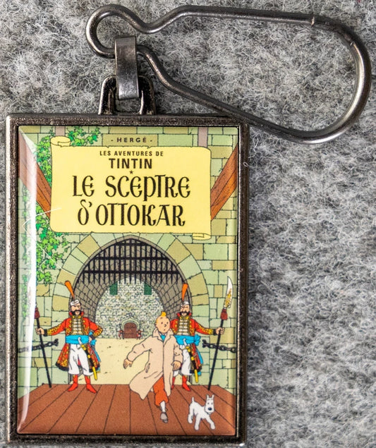 Moulinsart Tintin Title Cover Keyring 42531 - Ottokar's Sceptre Metal