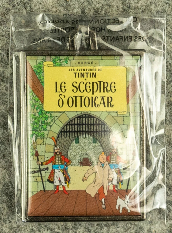 Moulinsart Tintin Title Cover Keyring 42531 - Ottokar's Sceptre Metal