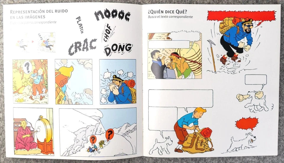Tintin Yeti Rare LTD Spanish Release 2002 Tintin Sticker Book Editorial Zendrera Zariquie