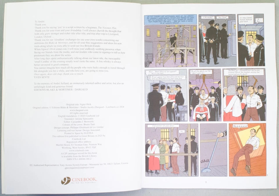 Signed Olrik - Blake & Mortimer Comic Volume 30 - Cinebook UK Paperback Edition By Edgar P. Jacobs.