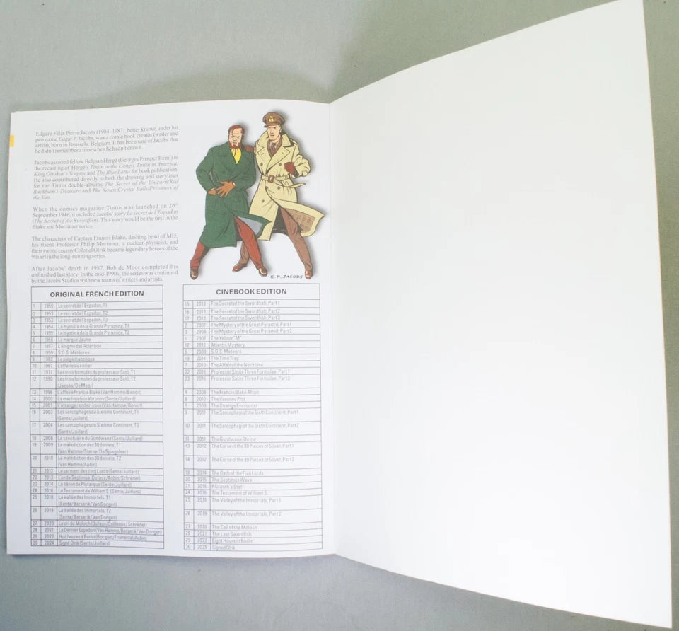 Signed Olrik - Blake & Mortimer Comic Volume 30 - Cinebook UK Paperback Edition By Edgar P. Jacobs.