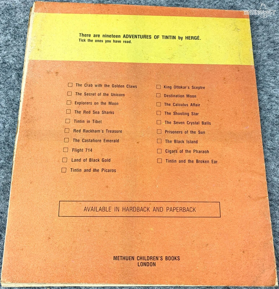 Volume 10 of 12 - Tintin Painting & Drawing Book Methuen 1977 1st Edition