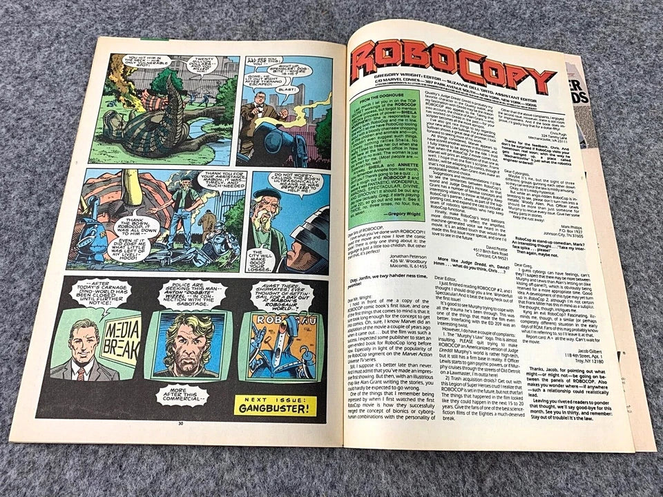 Robocop: The Future of Law Enforcement Issue 7 - Paperback 1990 Marvel Comic