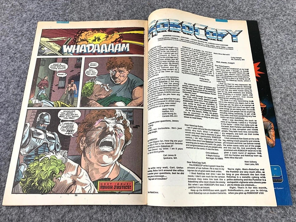 Robocop: The Future of Law Enforcement Issue 9 - Paperback 1990 Marvel Comic