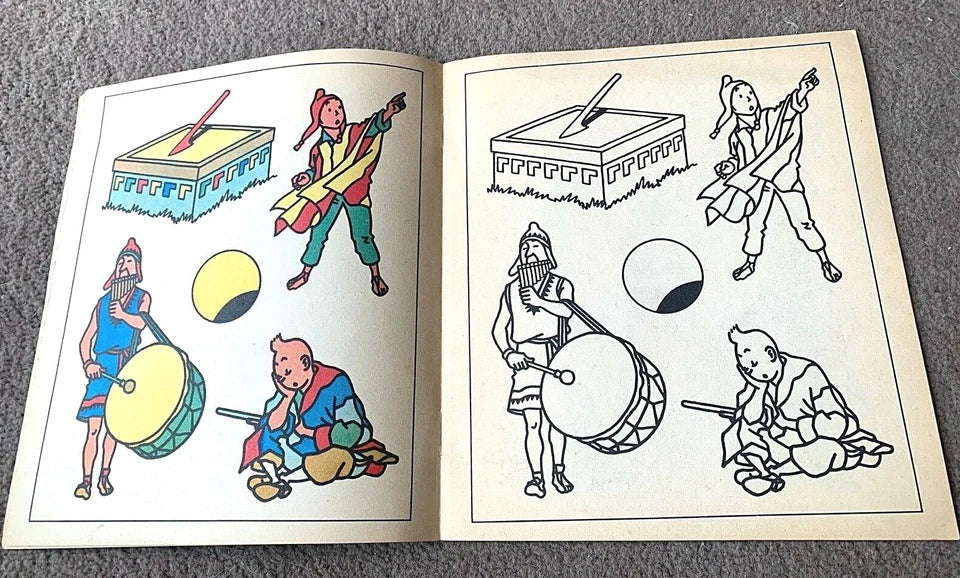 Volume 9 of 12 - Tintin Painting & Drawing Book Methuen 1977 1st Edition