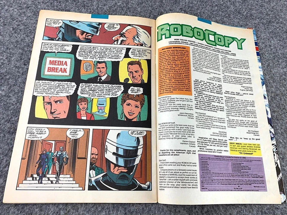 Robocop: The Future of Law Enforcement Issue 15 - Paperback 1991 Marvel Comic