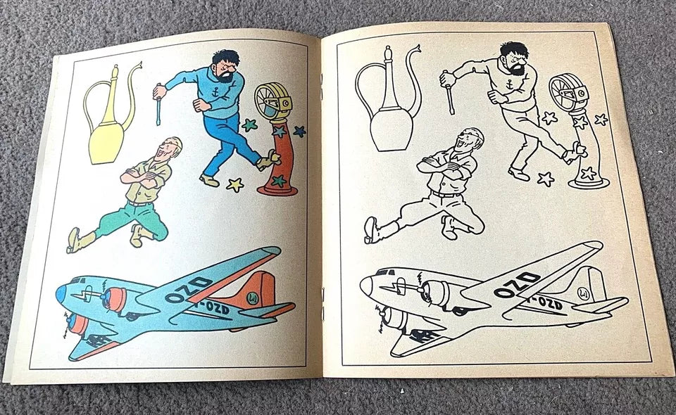 Volume 7 of 12 - Tintin Painting & Drawing Book Methuen 1977 1st Edition