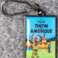 Moulinsart Tintin Title Cover Keyring 42521 - Tintin in America Metal