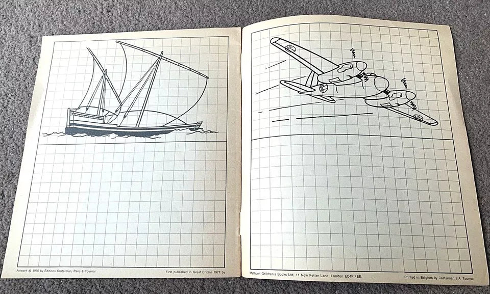 Volume 7 of 12 - Tintin Painting & Drawing Book Methuen 1977 1st Edition