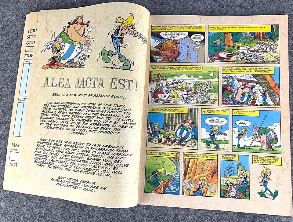 Asterix Game Book Volume 1: Idol of the Gauls Hodder Stoughton 1990 UK Paperback Edition