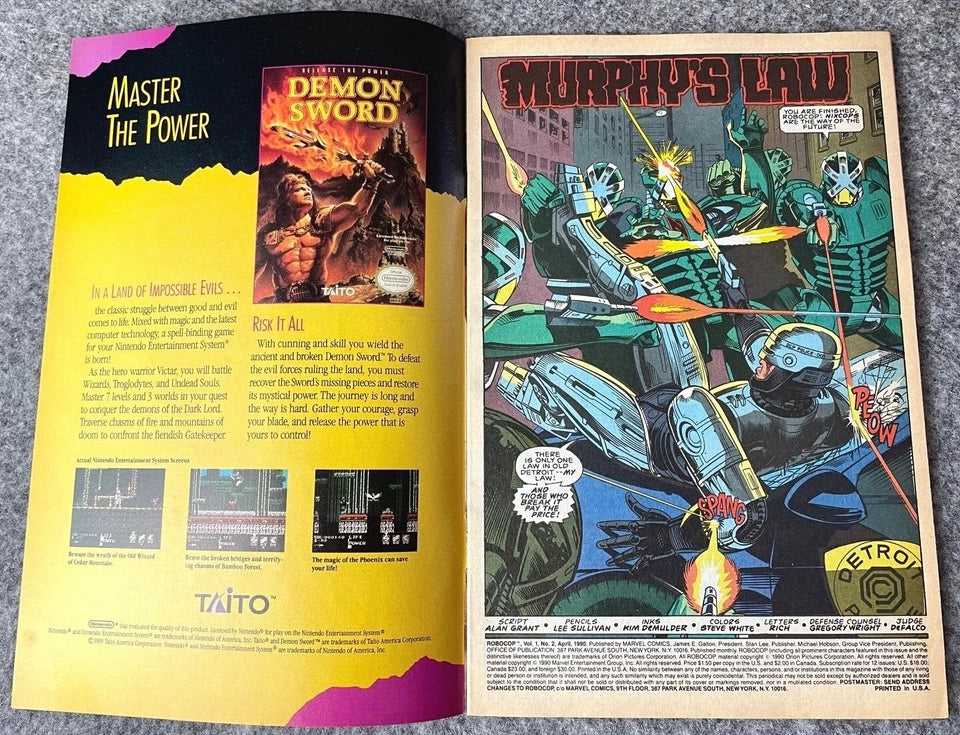 Robocop: The Future of Law Enforcement Issue 2 - Paperback 1990 Marvel Comic