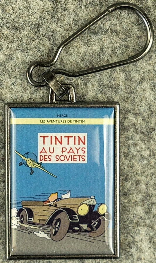 Moulinsart Tintin Title Cover Keyring 42518 - Land of Soviets Metal